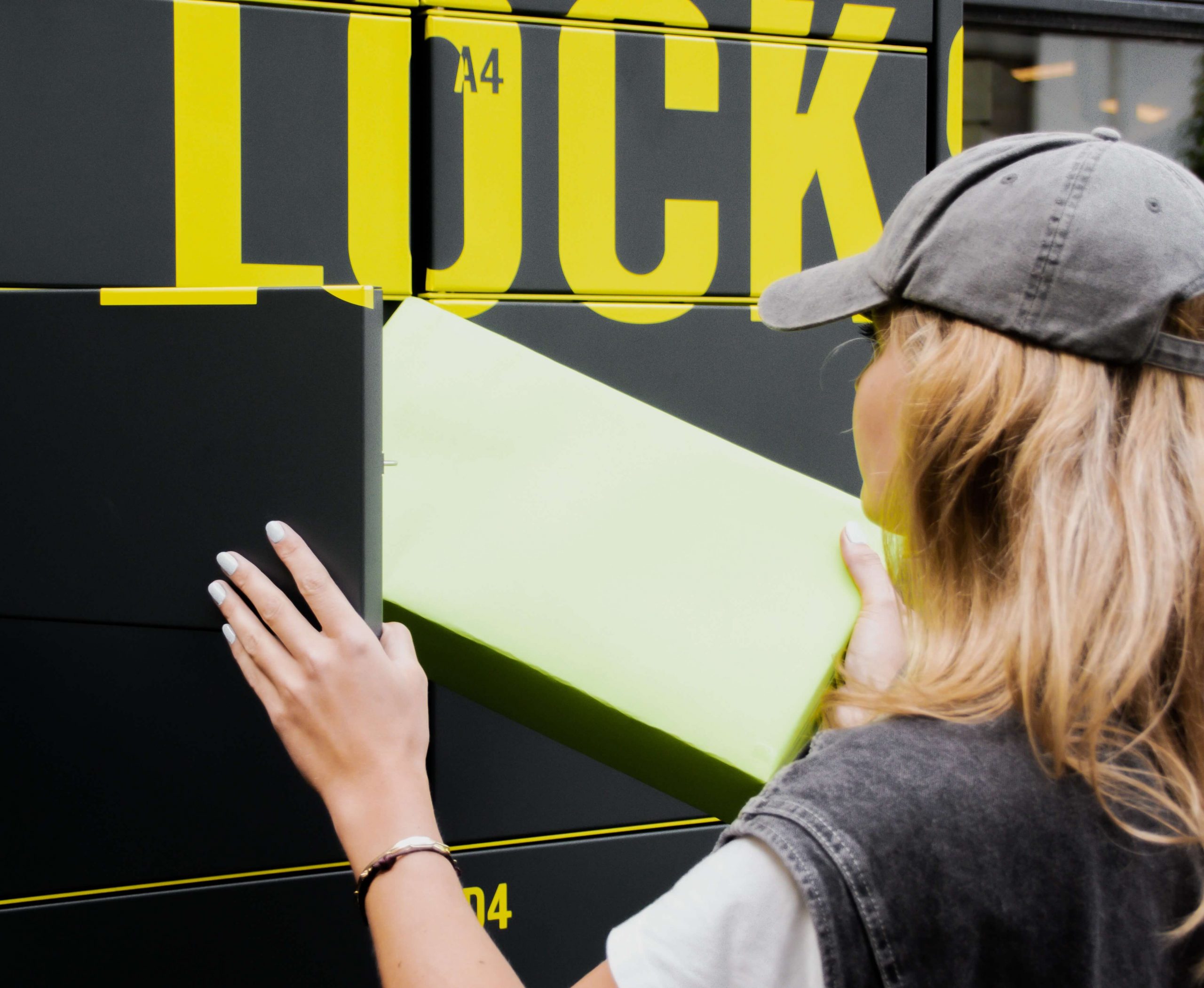 Parcel smart lockers allow people to retrieve packages in less then 10 seconds