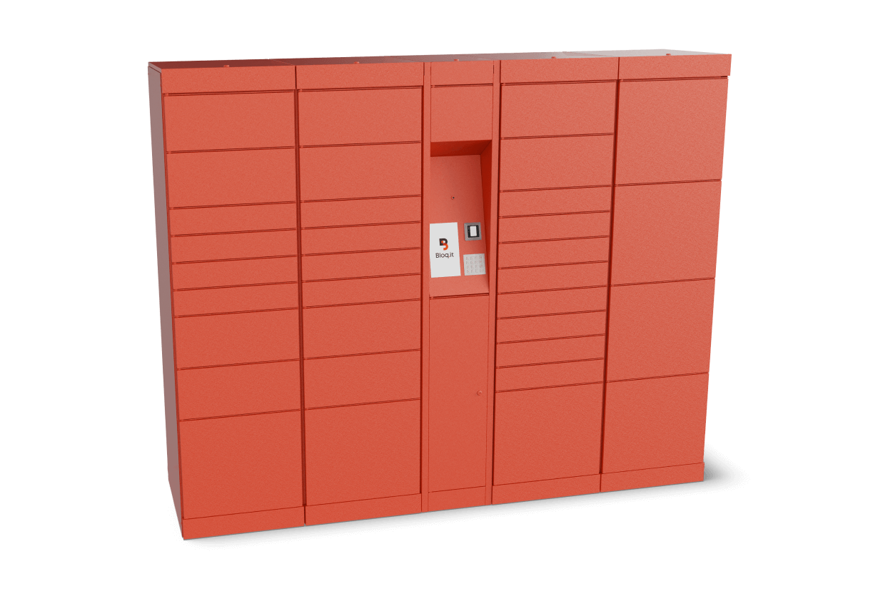 Smart Locker Orange Model by Bloq.it
