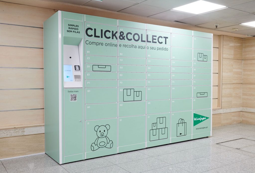 el corte ingles smart lockers in Lisbon